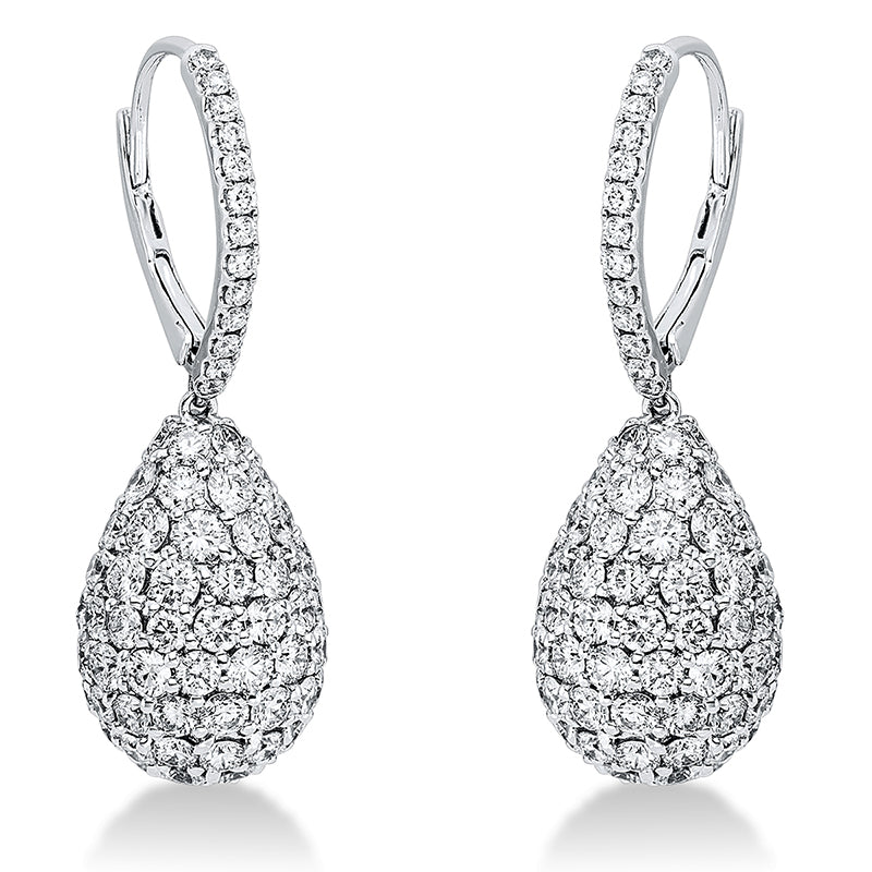 Ohrschmuck 18 kt WG, 214 Brill. 7,95 ct, TW-vsi