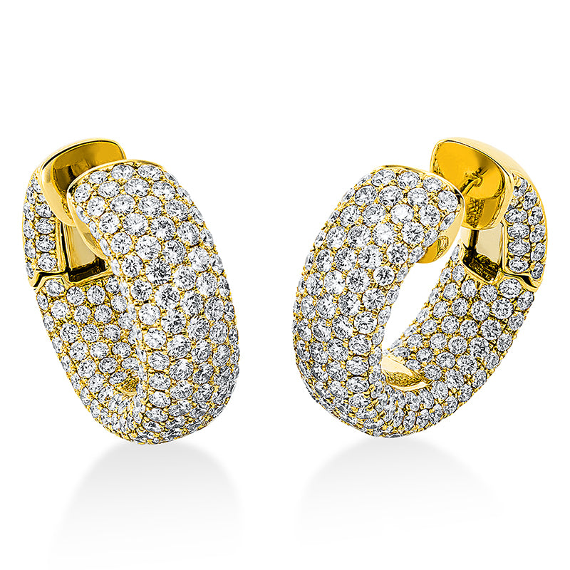 Creolen 18 kt GG, 478 Brill. 10,73 ct, TW-vsi