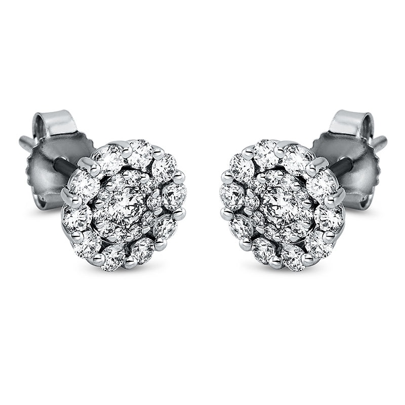Ohrschmuck 18 kt WG, 20 Brill. 0,08 ct, TW-si, 20 Brill. 0,36 ct, TW-si, 2 Brill. 0,08 ct, TW-si