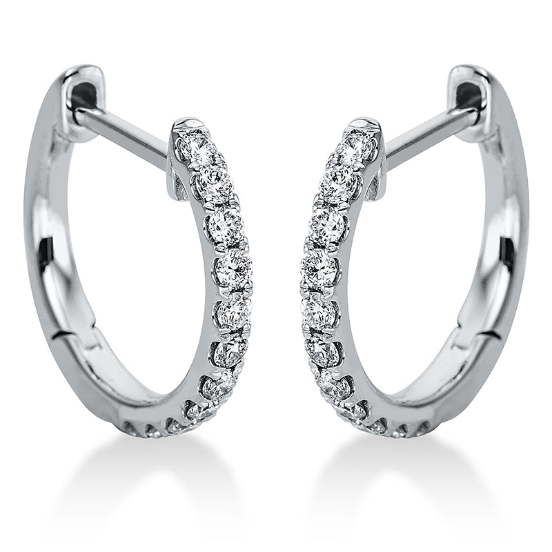 Creolen 18 kt WG, 24 Brill. 0,26 ct, TW-si