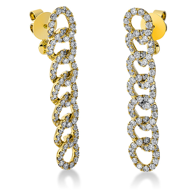 Ohrschmuck 18 kt GG, 168 Brill. 4,29 ct, TW-vsi/si