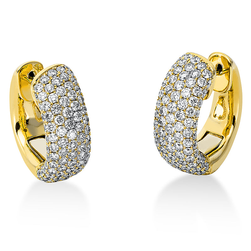 Creolen 18 kt GG, 226 Brill. 4,74 ct, TW-vsi