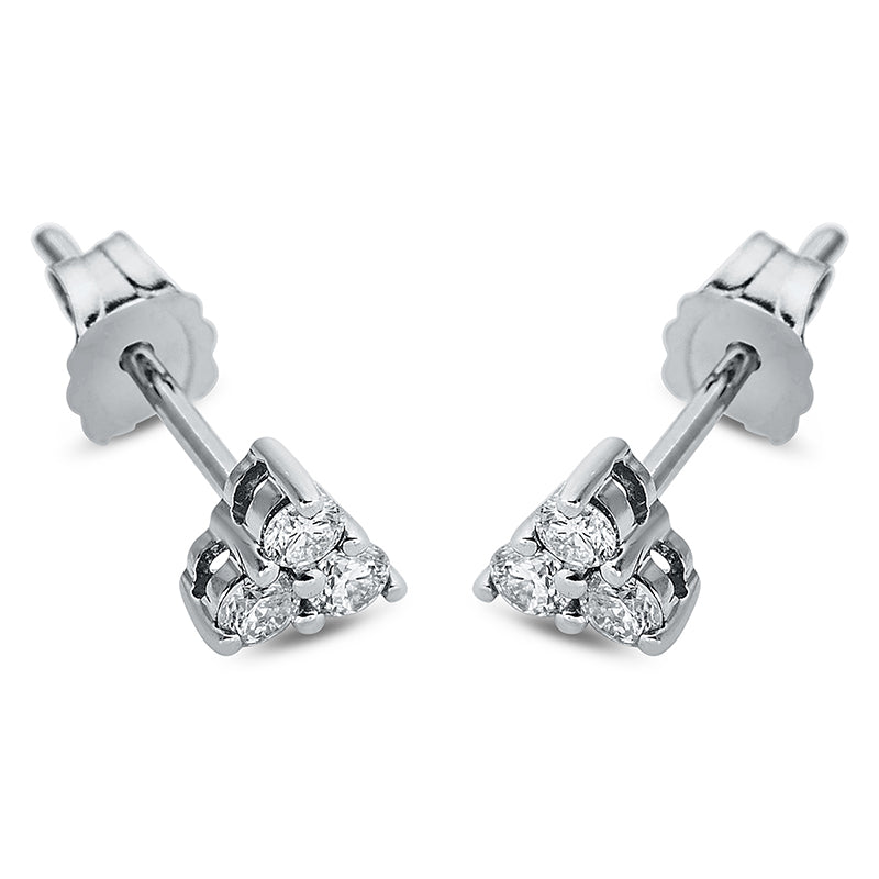 Ohrstecker 18 kt WG, 6 Brill. 0,17 ct, W-si