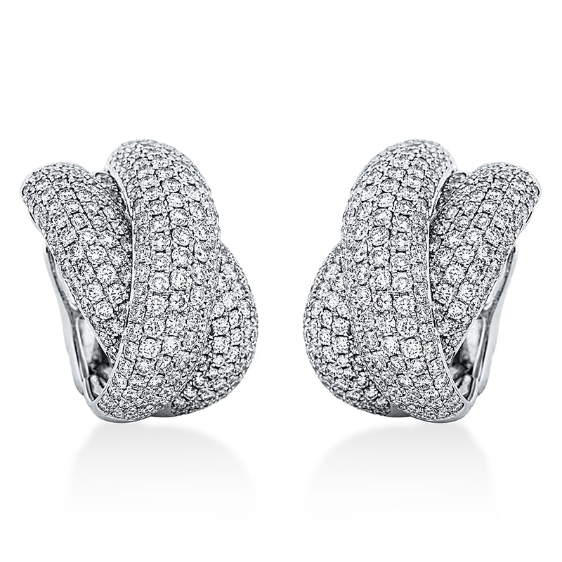 Creolen 18 kt WG, 526 Brill. 6,50 ct, TW-vsi