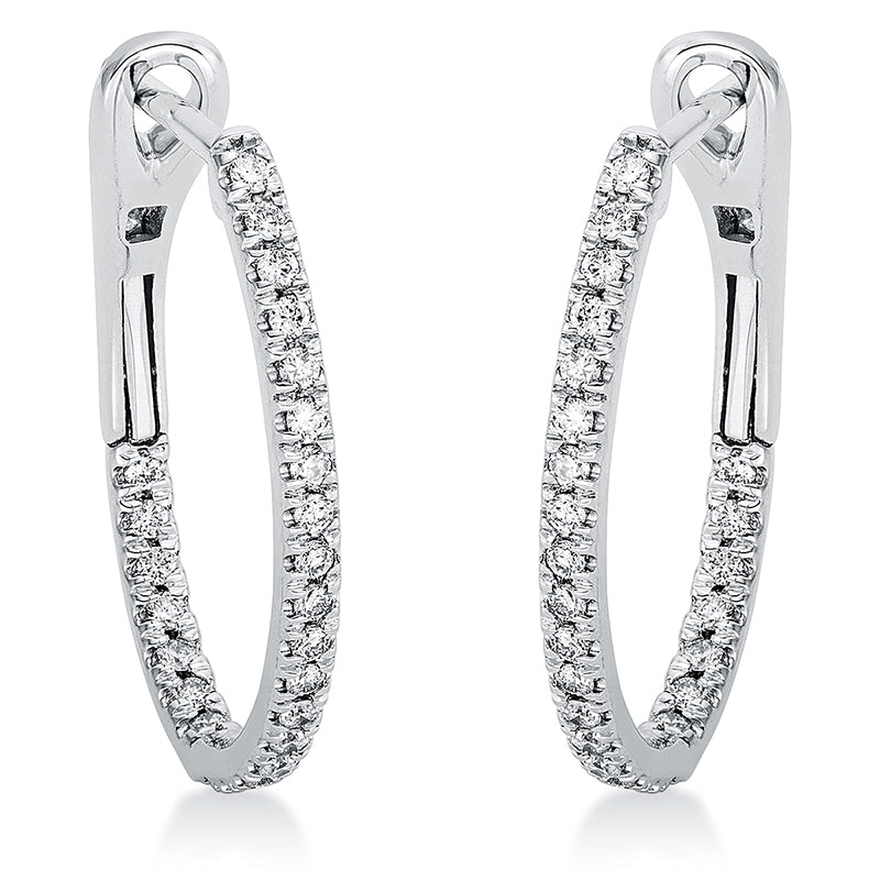Creolen 18 kt WG, 50 Brill. 0,50 ct, TW-si