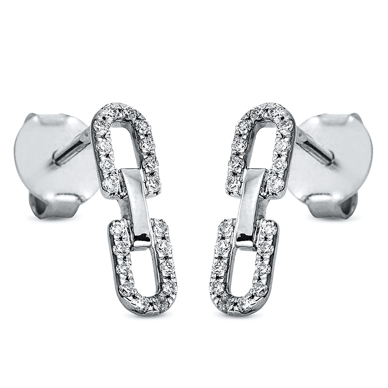 Ohrschmuck 18 kt WG, 40 Brill. 0,15 ct, TW-si