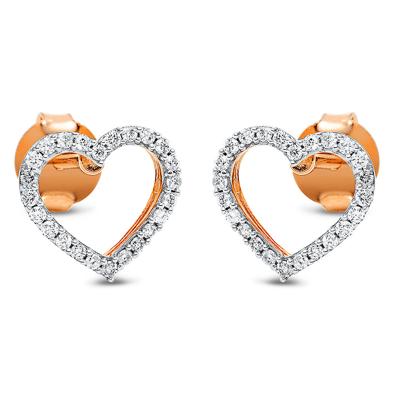 Ohrschmuck 18 kt RG, 48 Brill. 0,24 ct, TW-si