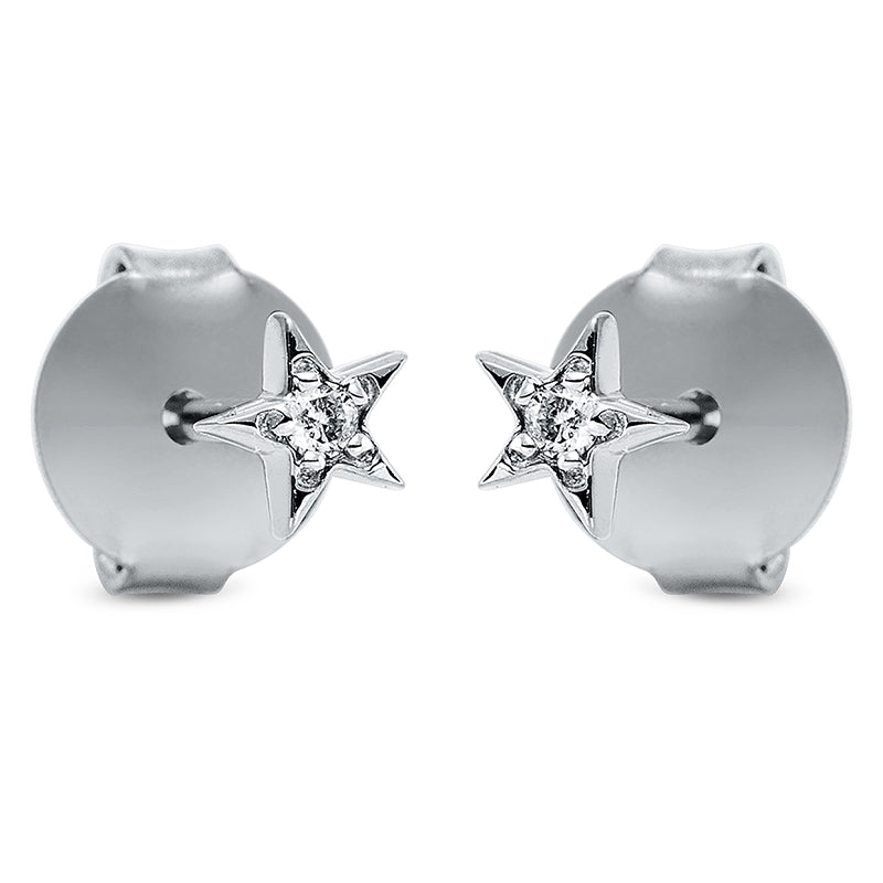 Ohrschmuck 18 kt WG, 2 Brill. 0,03 ct, TW-si