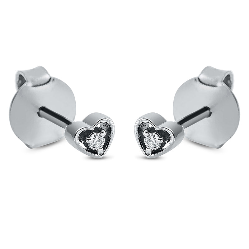 Ohrschmuck 18 kt WG, 2 Brill. 0,02 ct, TW-si