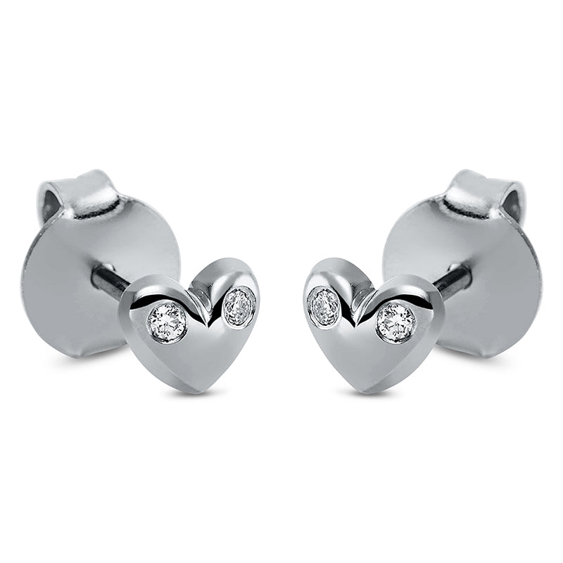 Ohrschmuck 18 kt WG, 4 Brill. 0,03 ct, TW-si