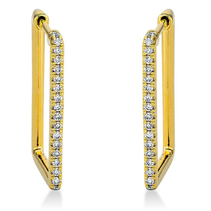 Creolen 18 kt GG, 38 Brill. 0,18 ct, TW-si