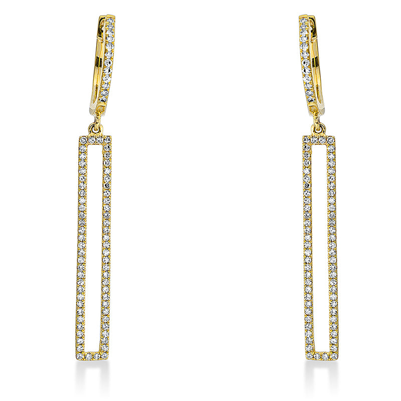 Ohrschmuck 18 kt GG, 152 Dia. 0,37 ct, W-si