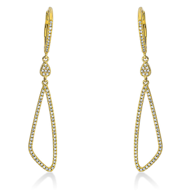 Ohrschmuck 18 kt GG, 146 Dia. 0,33 ct, W-si