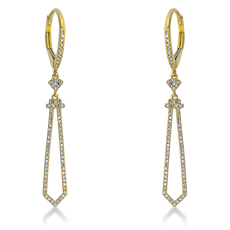 Ohrschmuck 18 kt GG, 134 Dia. 0,31 ct, W-si