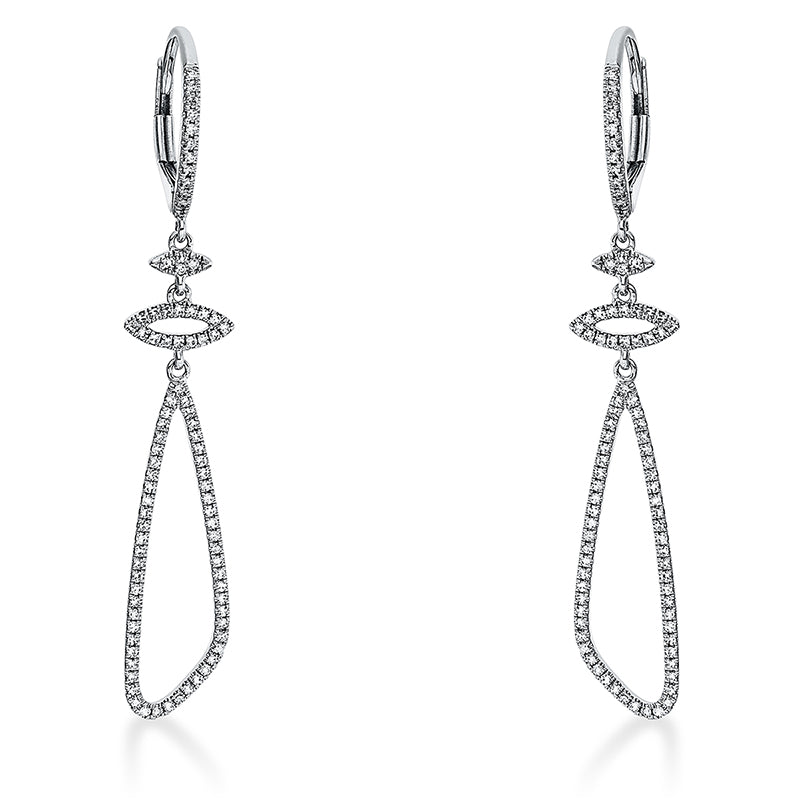 Ohrschmuck 18 kt WG, 172 Dia. 0,36 ct, W-si