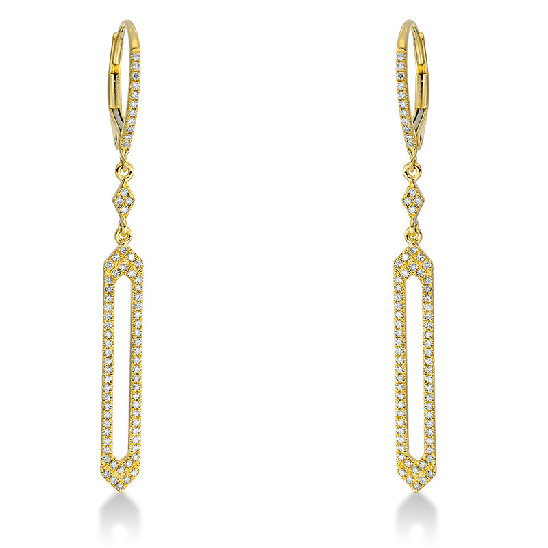 Ohrschmuck 18 kt GG, 146 Dia. 0,35 ct, W-si