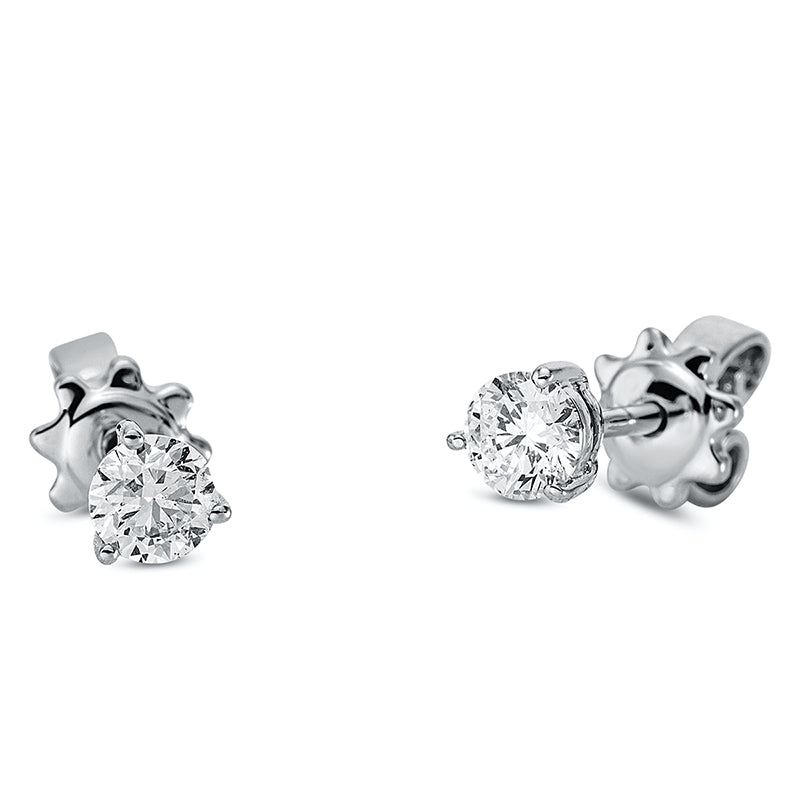 Ohrstecker 18 kt WG, 2 Brill. 0,37 ct, TW-si