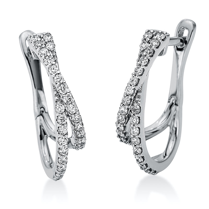Creolen 18 kt WG. 52 Brillanten 0.50 ct. TW-si