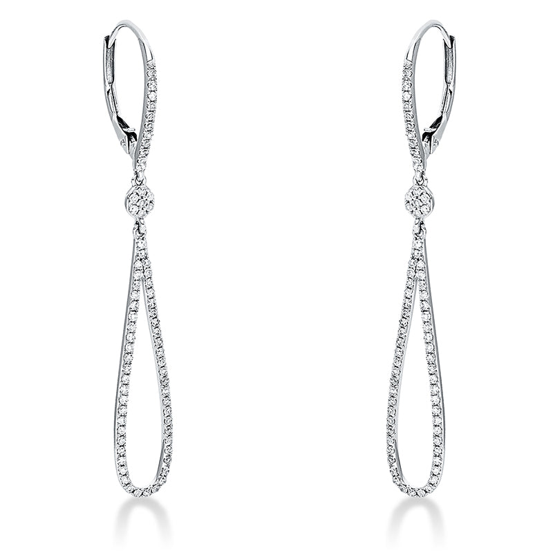 Ohrschmuck 14 kt WG, 136 Dia. 0,39 ct, TW-si