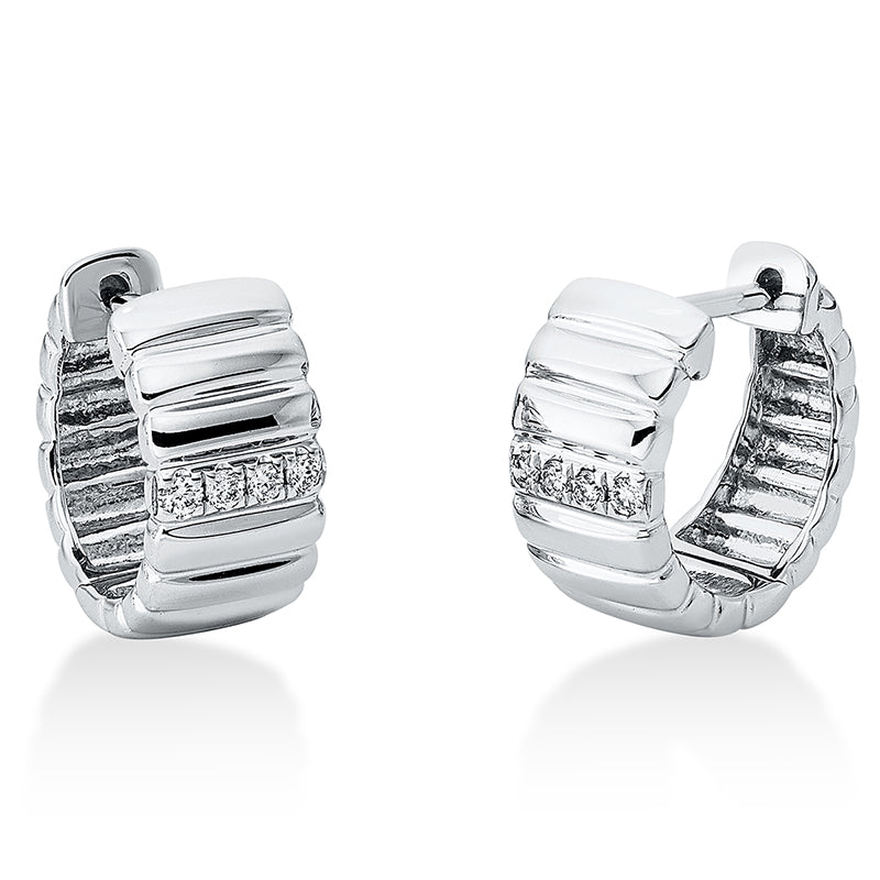 Creolen 18 kt WG, 8 Brill. 0,09 ct, TW-si