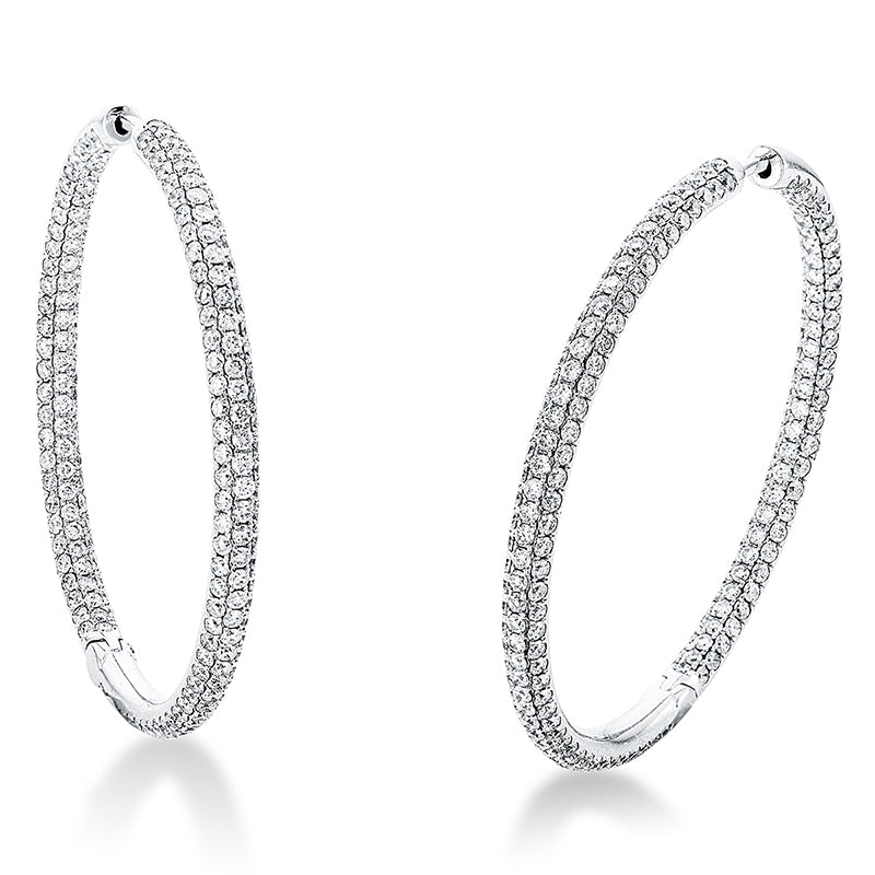 Creolen 18 kt WG, 448 Brill. 4,46 ct, TW-si