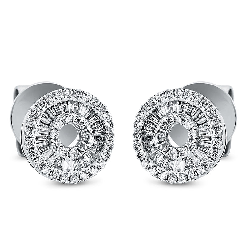 Ohrstecker 18 kt WG. 41 Trapeze 0.17 ct. TW-vsi. 72 Brillanten 0.17 ct. TW-vsi/si. Ø:7.9 mm