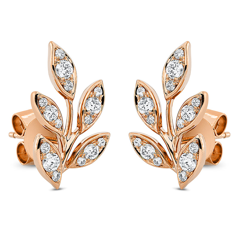 Ohrschmuck 18 kt RG, 30 Brill. 0,57 ct, TW-si