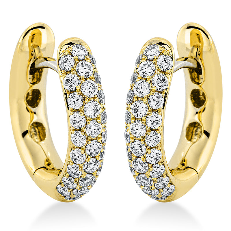 Creolen 18 kt GG, 56 Brill. 0,56 ct, TW-vsi