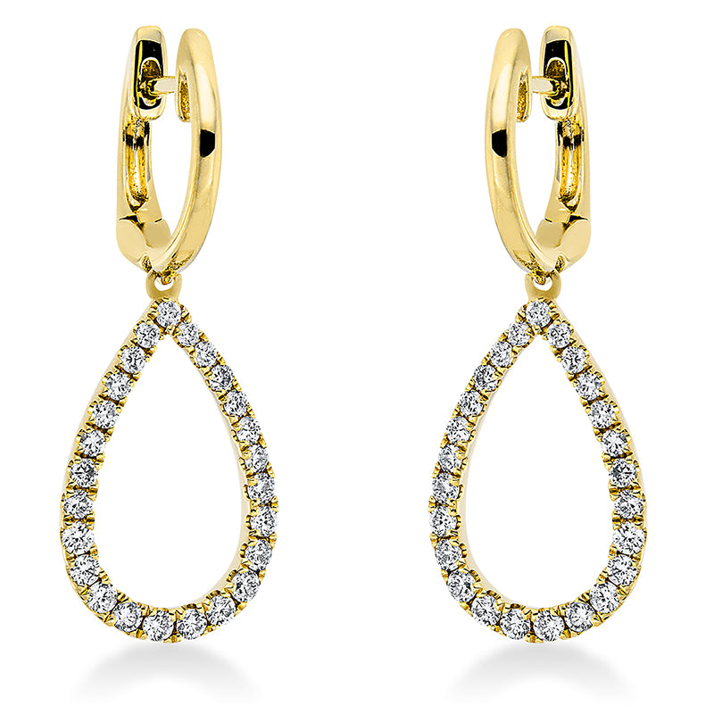 Ohrschmuck 18 kt GG, 50 Brill. 0,47 ct, TW-si