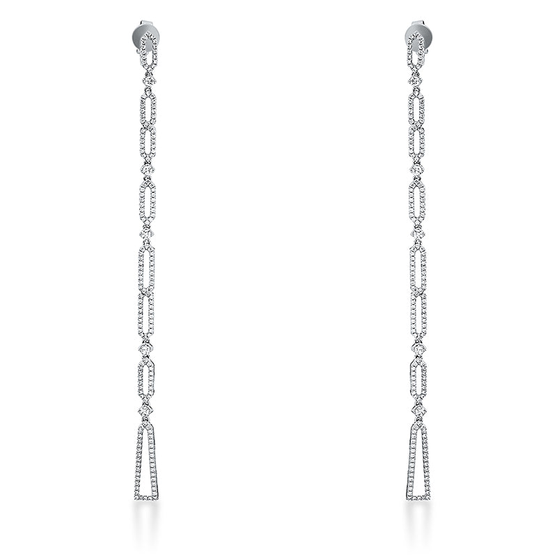 Ohrstecker 18 kt WG, 10 Brill. 0,34 ct, TW-si, 312 Brill. 1,01 ct, TW-si