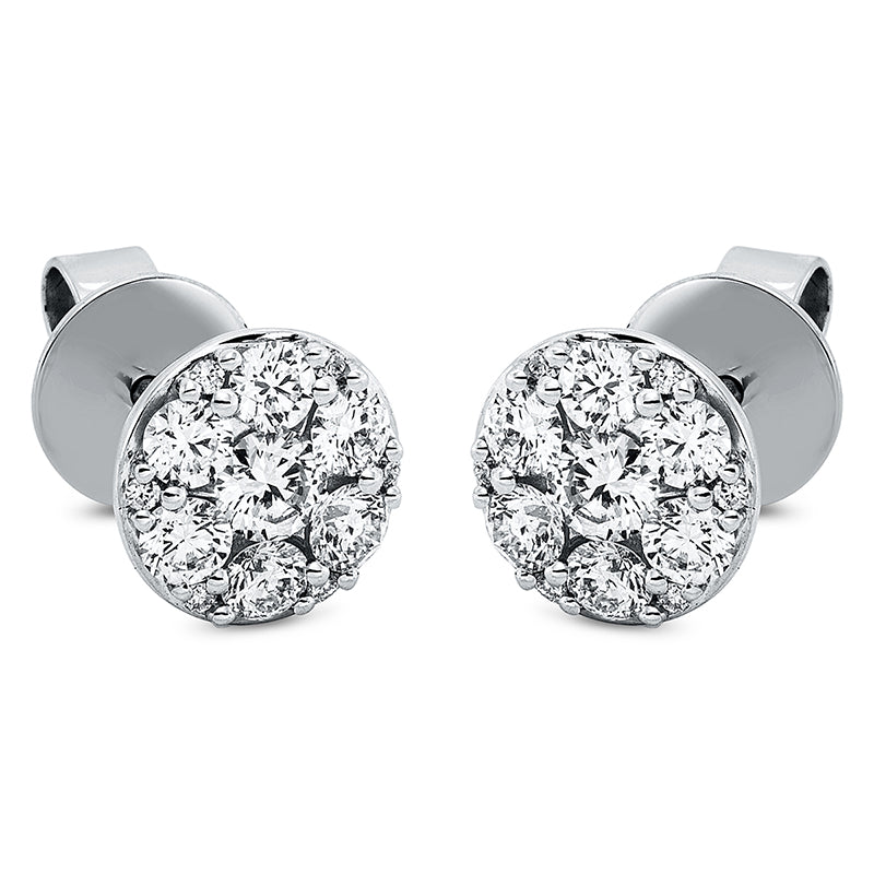 Ohrstecker 18 kt WG, 12 Brill. 0,66 ct, TW-si, 12 Brill. 0,04 ct, TW-si, 2 Brill. 0,22 ct, TW-si