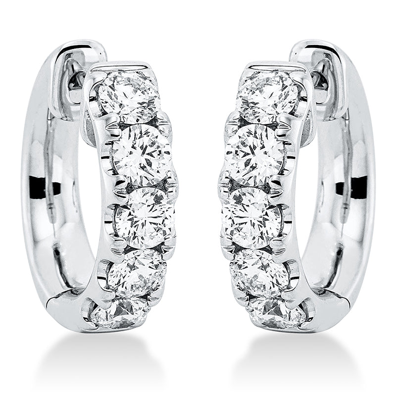 Ohrschmuck 18 kt WG, 10 Brill. 1,58 ct, TW-si