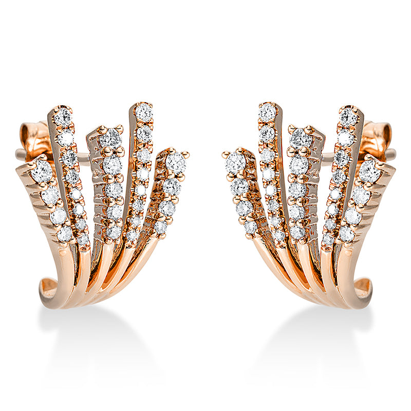 Ohrschmuck 18 kt RG, 58 Brill. 0,45 ct, W-si