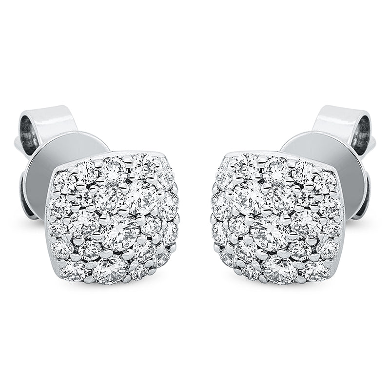 Ohrstecker 18 kt WG. 6 Brillanten 0.23 ct. TW-si. 38 Brillanten 0.46 ct. TW-si
