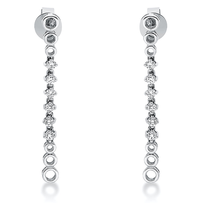 Ohrschmuck 18 kt WG, 12 Brill. 0,29 ct, TW-si