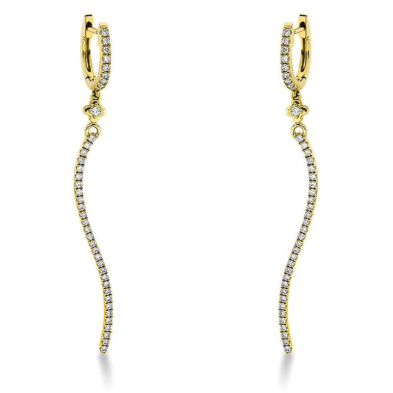 Ohrschmuck 18 kt RG, 80 Brill. 0,57 ct, TW-si