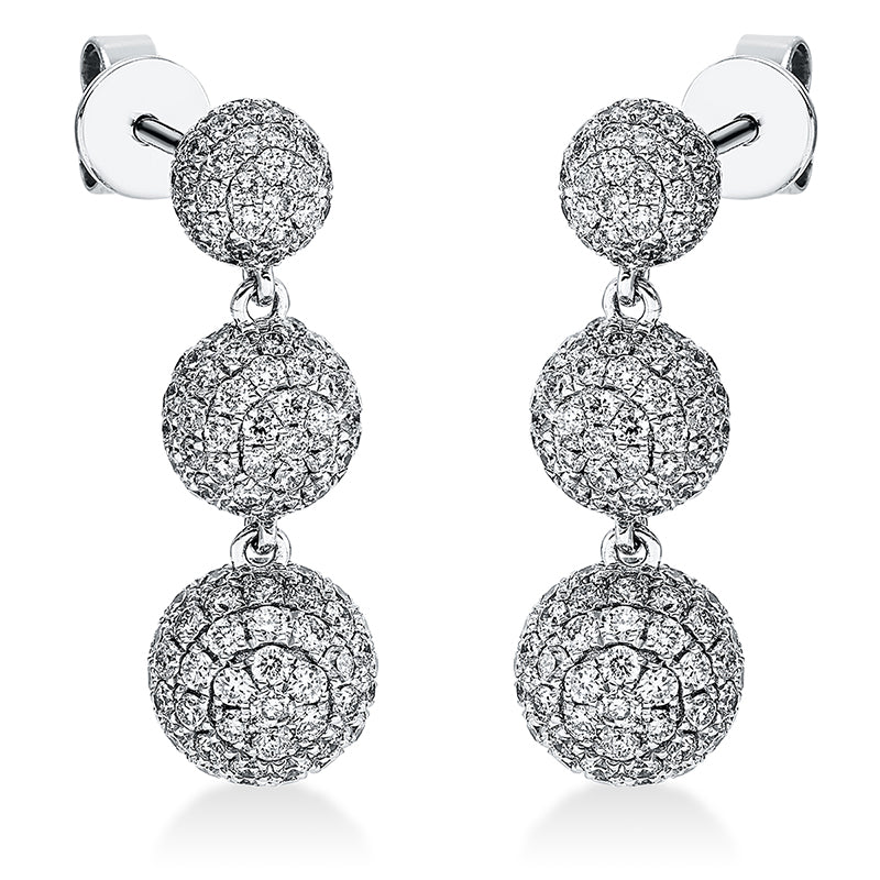 Ohrschmuck 18 kt WG, 440 Brill. 2,53 ct, W-pi