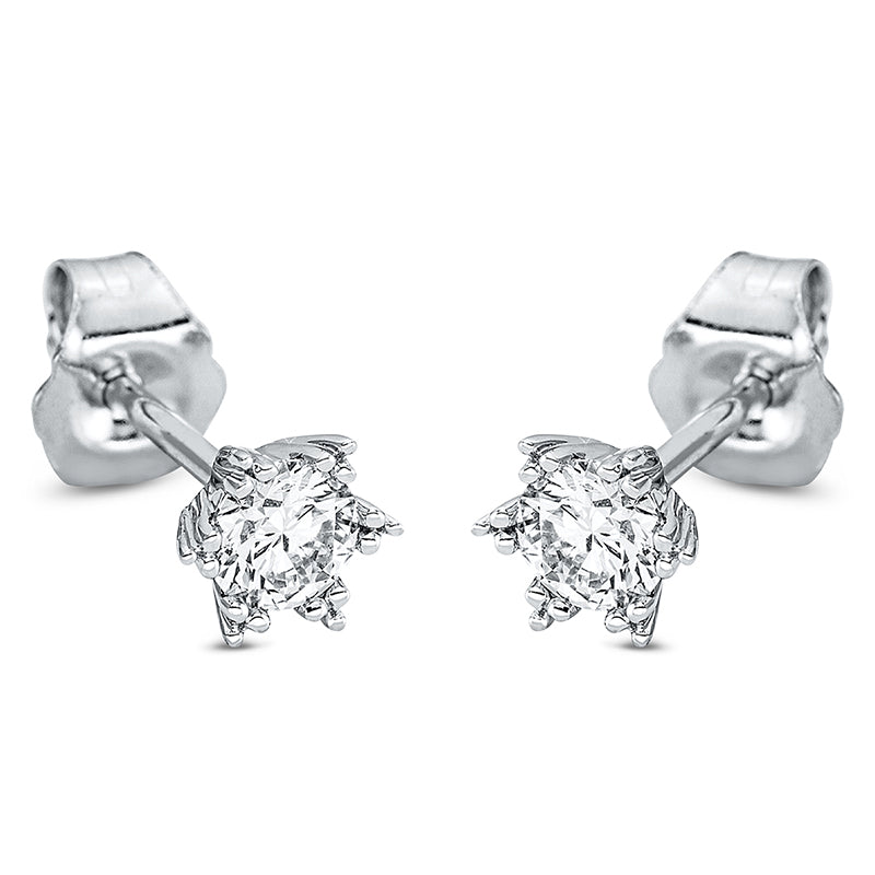 Ohrstecker 18 kt WG, 2 Brill. 0,35 ct, TW-si