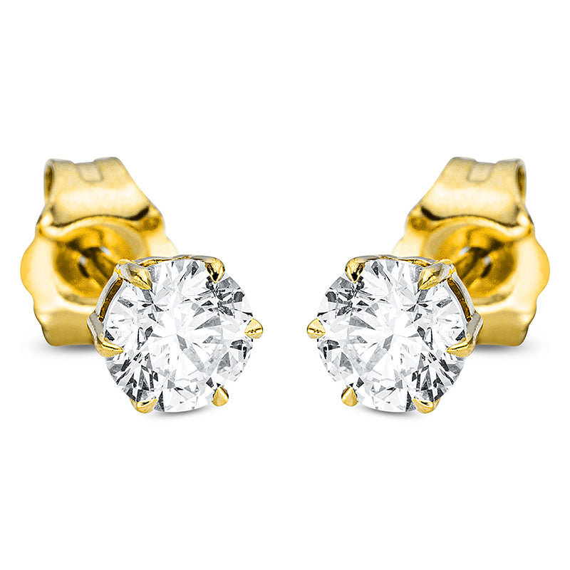 Ohrstecker 18 kt GG, 2 Brill. 0,60 ct, TW-si