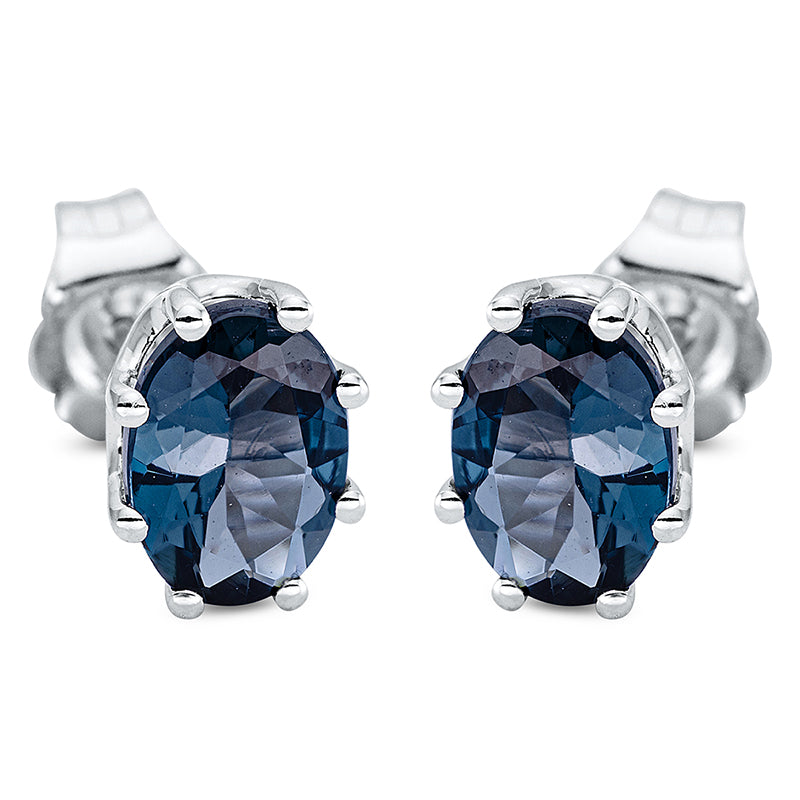 Ohrstecker 18 kt WG, 2 Topase 1,80 ct Lond. blue