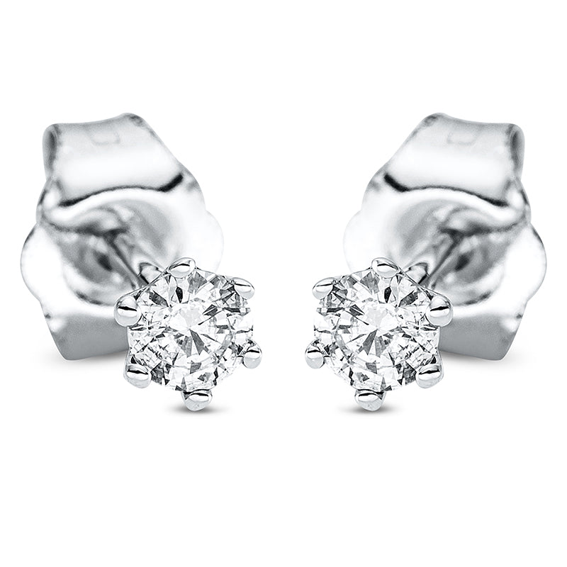 Ohrstecker 18 kt WG, 2 Brill. 0,17 ct, TW-si