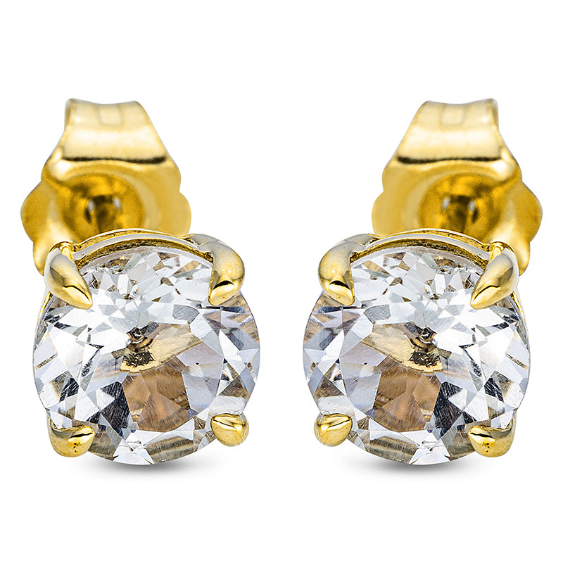 Ohrstecker 18 kt GG, 2 Amethyste 1,50 ct grün