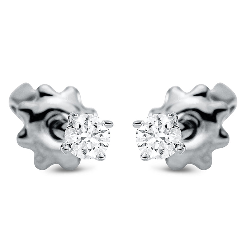 Ohrstecker 18 kt WG, 2 Brill. 0,12 ct, TW-si