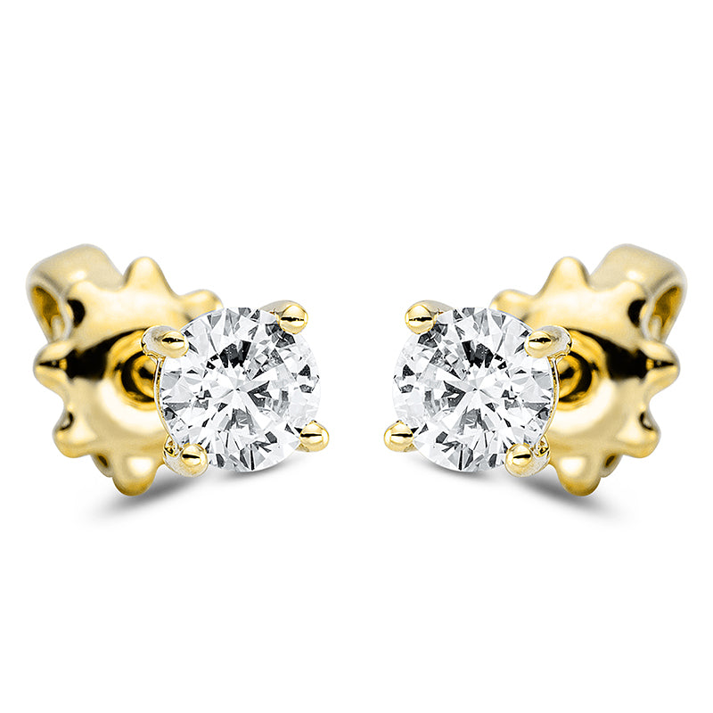 Ohrstecker 18 kt GG, 2 Brill. 0,36 ct, TW-si
