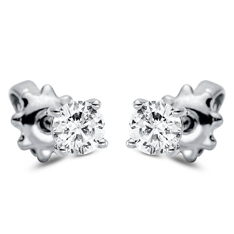 Ohrstecker 18 kt WG, 2 Brill. 0,36 ct, TW-si