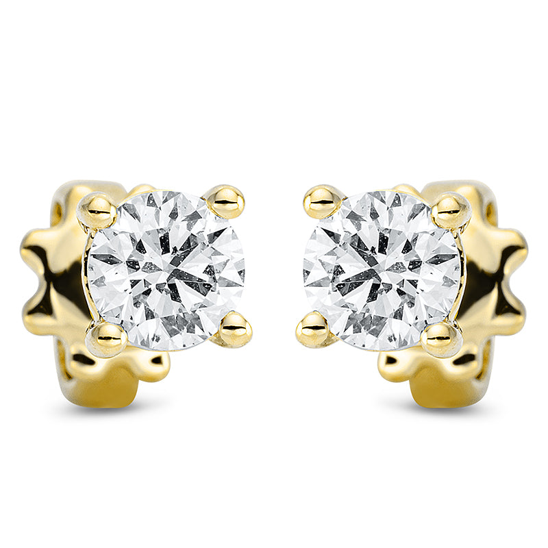 Ohrstecker 18 kt GG, 2 Brill. 0,47 ct, TW-si