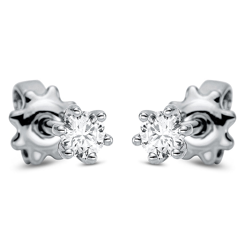Ohrstecker 18 kt WG, 2 Brill. 0,19 ct, TW-si