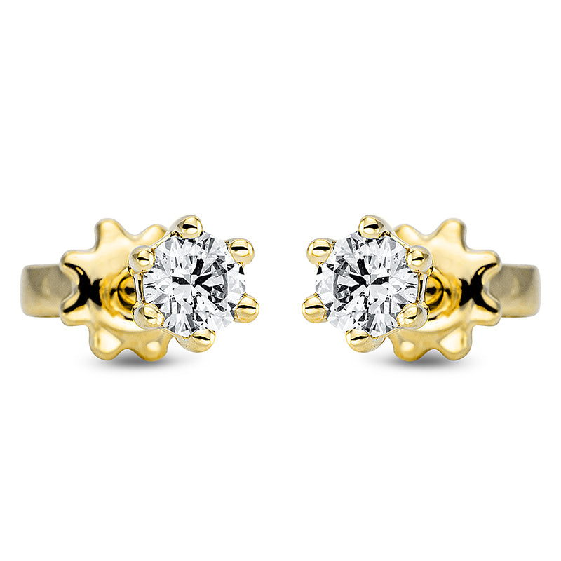 Ohrstecker 18 kt GG, 2 Brill. 0,29 ct, TW-si
