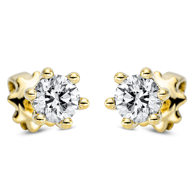 Ohrstecker 18 kt GG, 2 Brill. 0,47 ct, TW-si