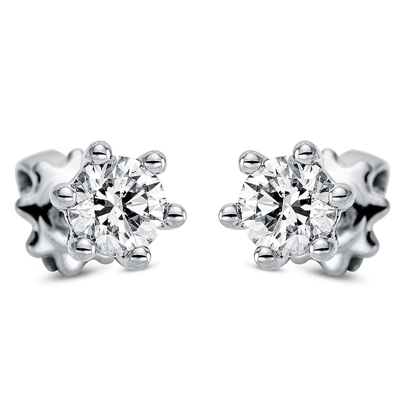 Ohrstecker 18 kt WG, 2 Brill. 0,47 ct, TW-si